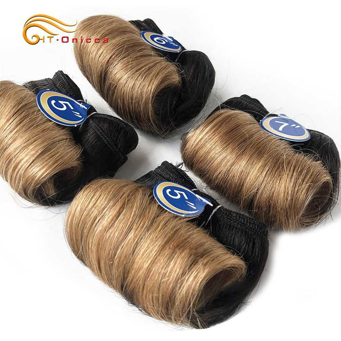 Indian loose wave 4 bundles with closure, 100% Remy human hair