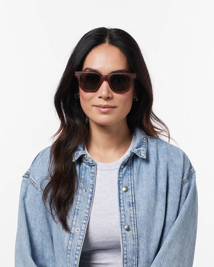Izipizi Sunglasses #ROAD - Havane - Soft Green Lenses