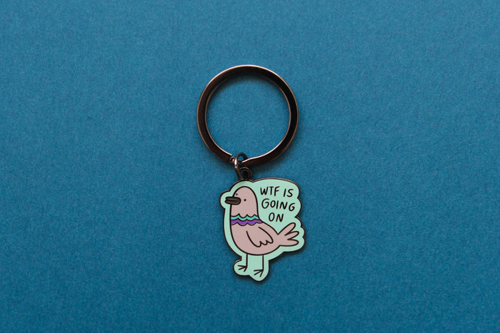 JaneLi.Co - WTF Pigeon Keychain