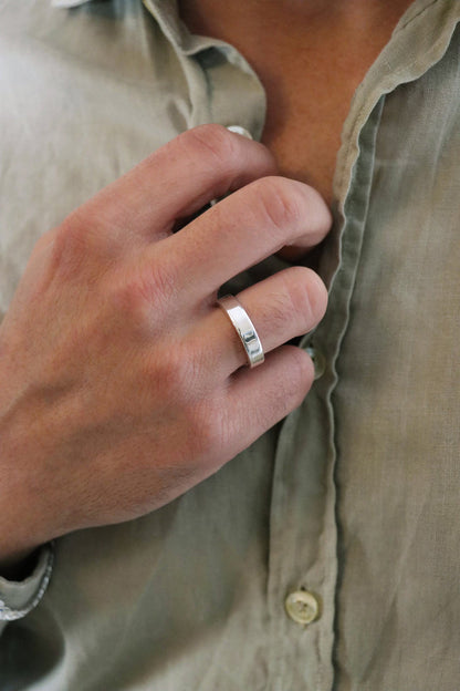 Julie 0,25 ct + Plain silverring 5 mm | Förlovningsringar Par