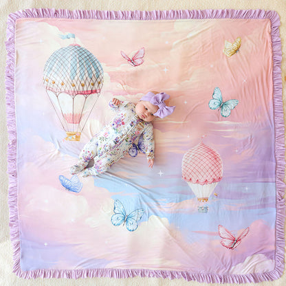 Katrina & Skyler Ruffled Luxe Patoo® Blanket