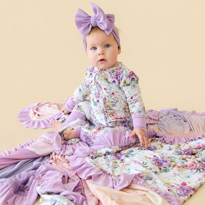 Katrina & Skyler Ruffled Luxe Patoo® Blanket