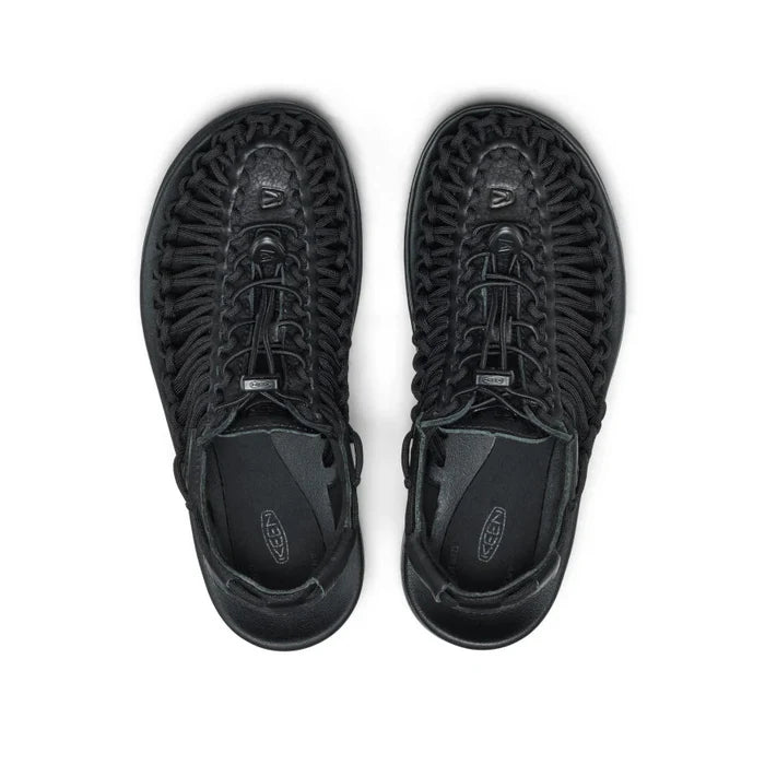 Keen All Gender UNEEK PLT Sneaker - BLACK SMOOTH LEA