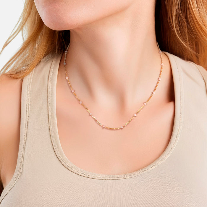 Kette gold mit Kunzit