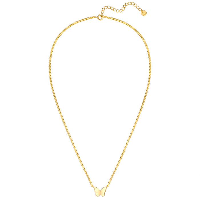 Kette mit Anhänger Schmetterling gelbgold