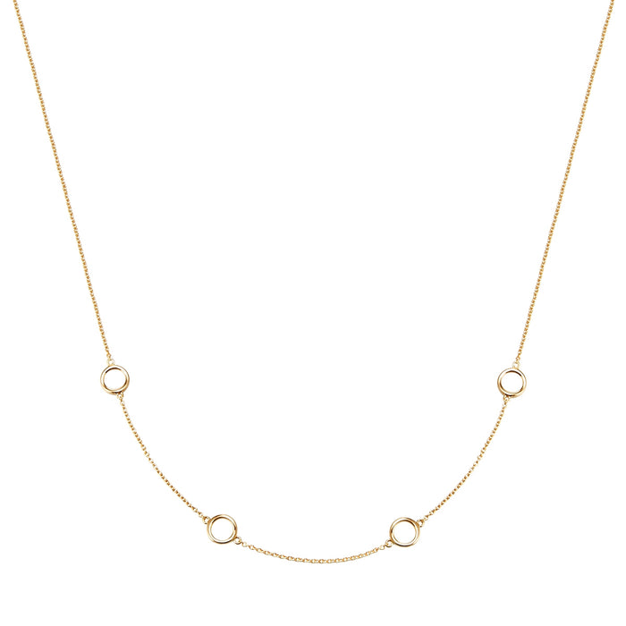 Kette mit offenen Kreisen gold