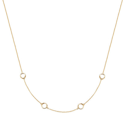 Kette mit offenen Kreisen gold