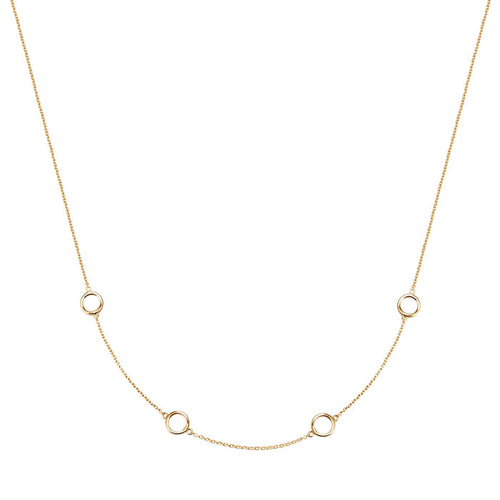 Kette mit offenen Kreisen gold