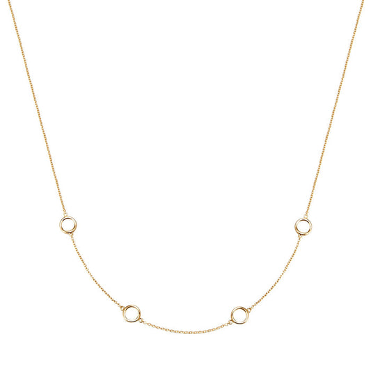 Kette mit offenen Kreisen gold