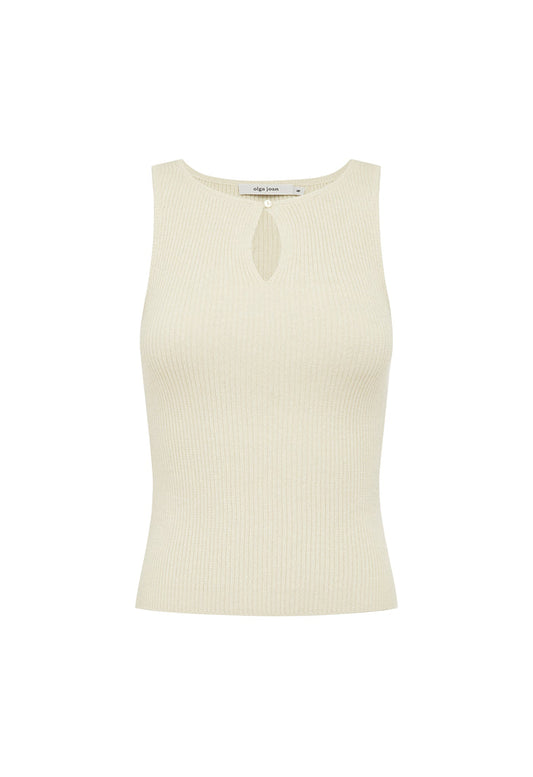 Key-Hole Knit Tank Avena