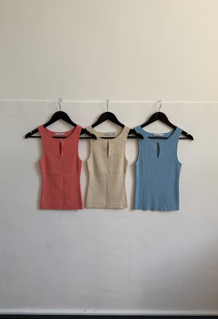 Key-Hole Knit Tank Avena