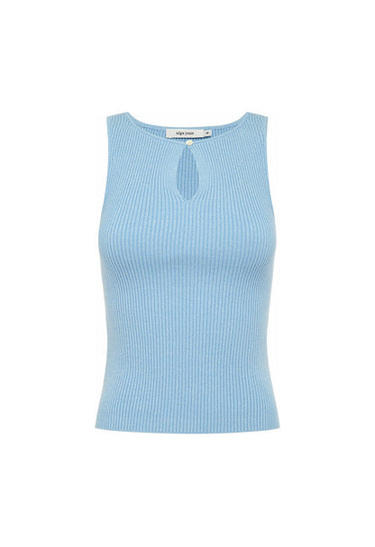 Key-Hole Knit Tank Cielo