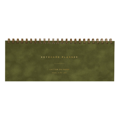 Smitten On Paper Keyboard Planner, Velvet Moss
