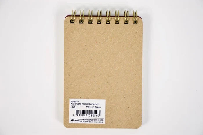 Kleid Stationery Work Memo -  A7 Grid Notebook - Olive Drab
