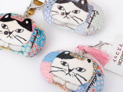 Kusuguru Japan Puffy Cat Keychain