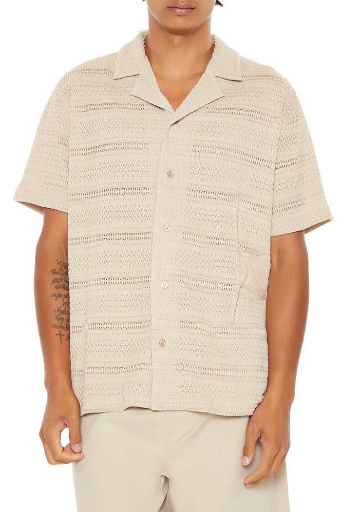 Lace Button-Front Shirt