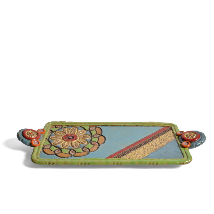 Laurie Pollpeter Eskenazi Lina's Petals Handcrafted American Pottery Tray