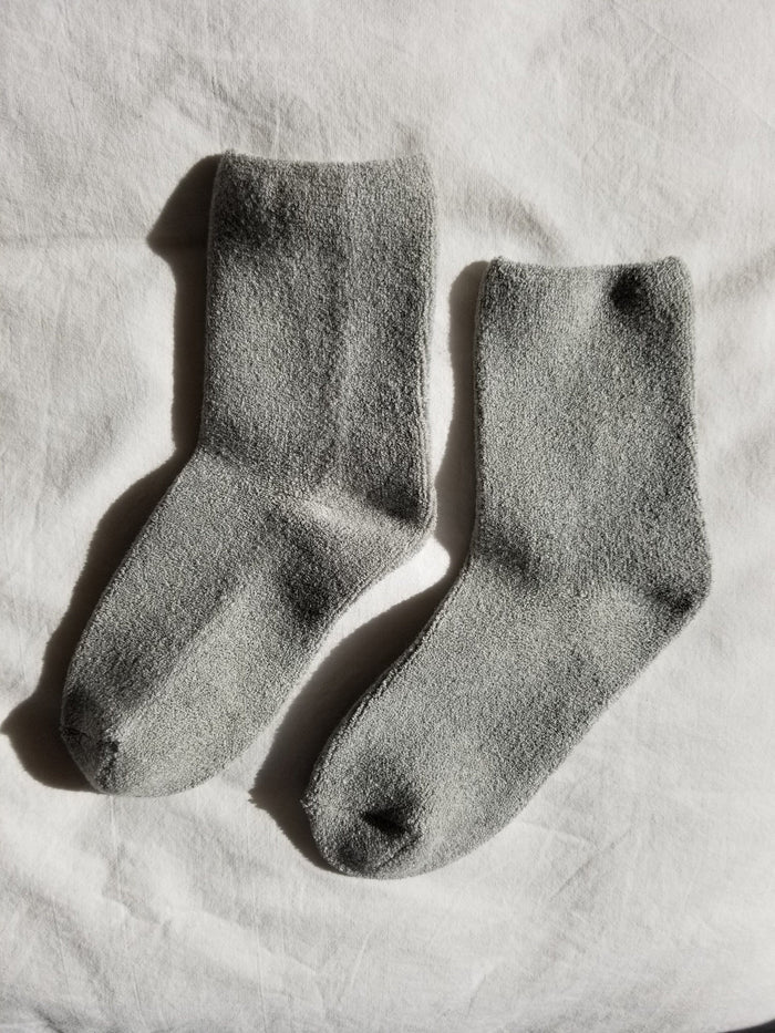 Heather Grey Custom Le Bon Cloud Socks - Corporate Gifts