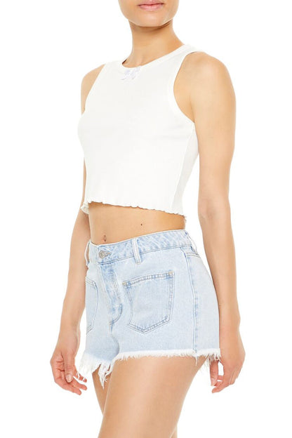 Lettuce-Edge Bow Tank Top