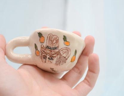 Lil Cowboy and Oranges Cup - Juice Ceramics