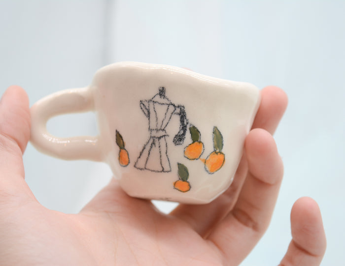 Lil Moka Pot with Oranges - Juice Ceramics