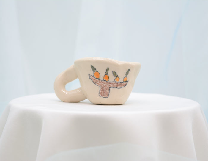 Lil Orange Bowl Cup - Juice Ceramics