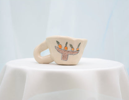Lil Orange Bowl Cup - Juice Ceramics
