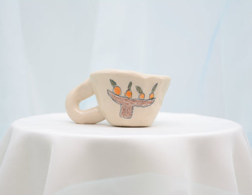 Lil Orange Bowl Cup - Juice Ceramics