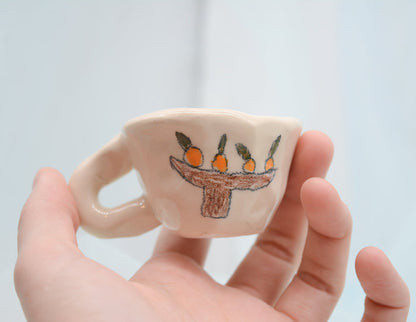 Lil Orange Bowl Cup - Juice Ceramics