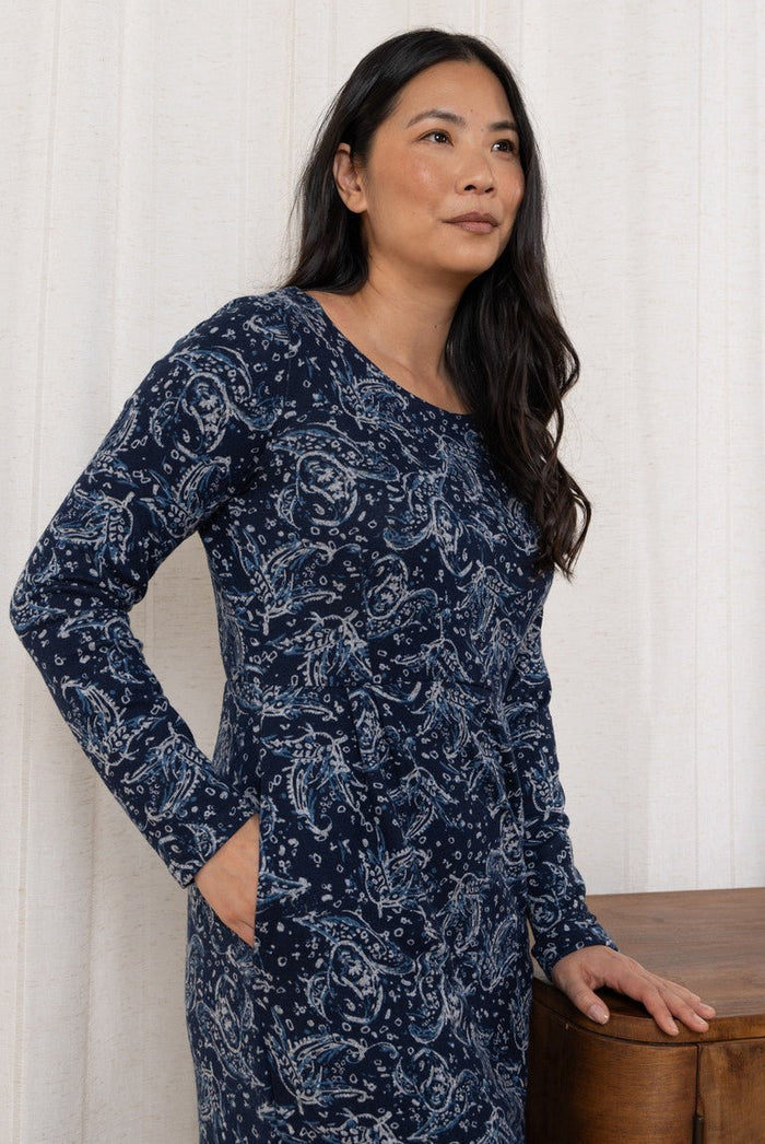 Lily & Me LM24610B Frampton Dress Painterly Blue - Dotique