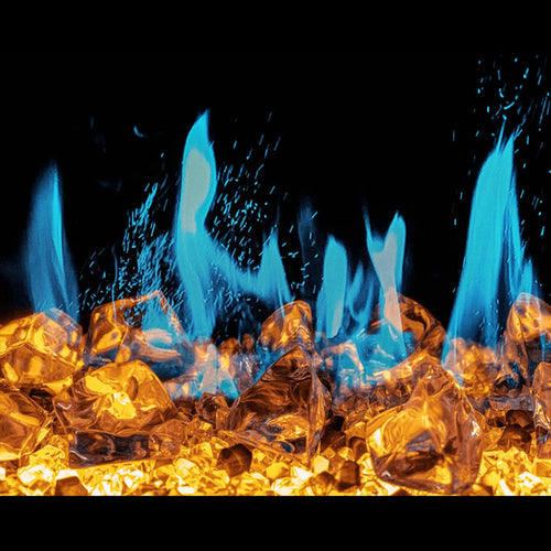 Litedeer Mercury Crystal Decor Media Kit for LiteStar 30" Small Electric Fireplace Insert Media