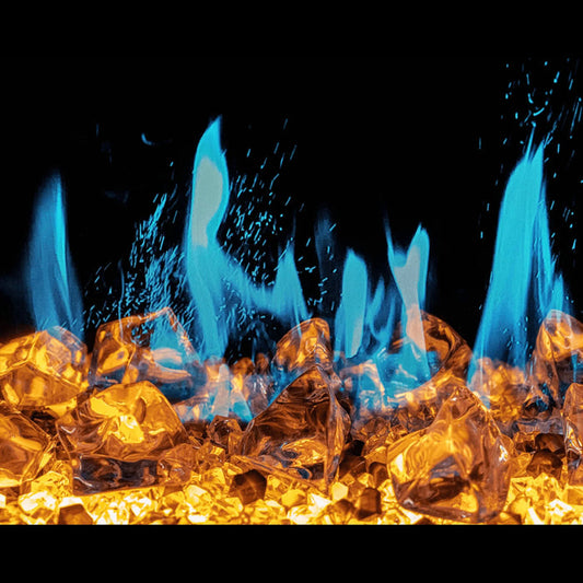 Litedeer Mercury Crystal Decor Media Kit for LiteStar 30" Small Electric Fireplace Insert Media