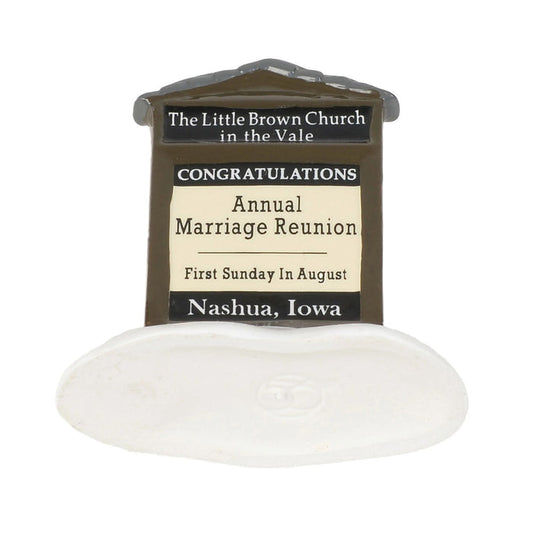 Little Brown Church in the Vale Ceramic Sign