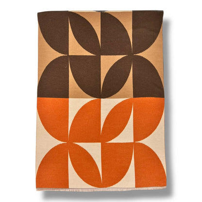 London Scarves - Retro print on cashmere blend scarf finished with fringes: Pistacio