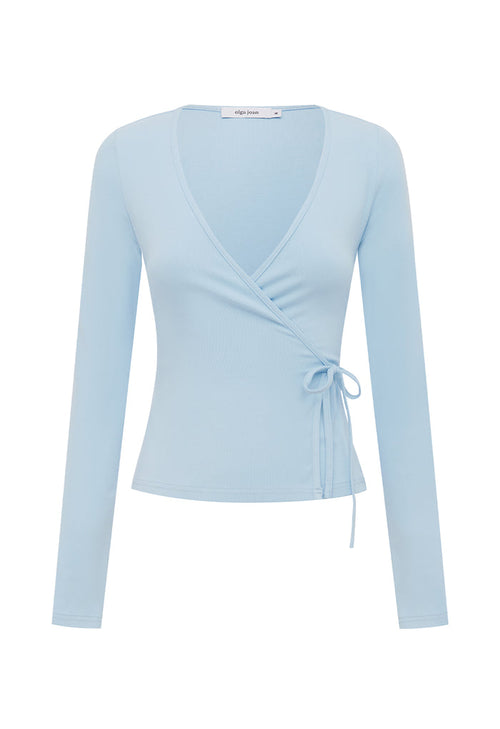 Long Sleeve Wrap Top Cielo