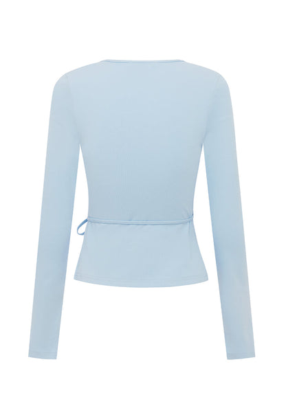 Long Sleeve Wrap Top Cielo