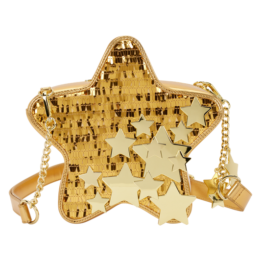 Loungefly - Golden Star Sequin Figural Crossbody Bag
