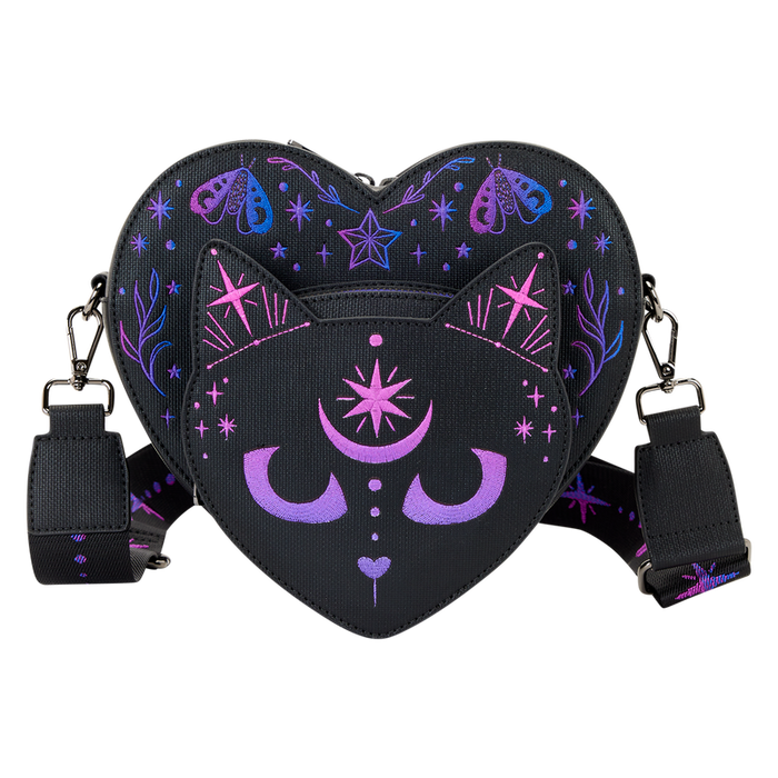 Loungefly -  Neon Cat Heart Figural Crossbody Bag