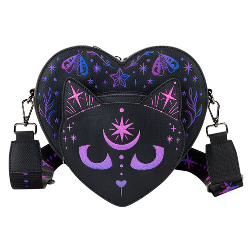 Loungefly -  Neon Cat Heart Figural Crossbody Bag
