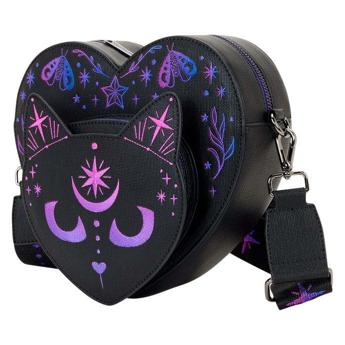 Loungefly -  Neon Cat Heart Figural Crossbody Bag