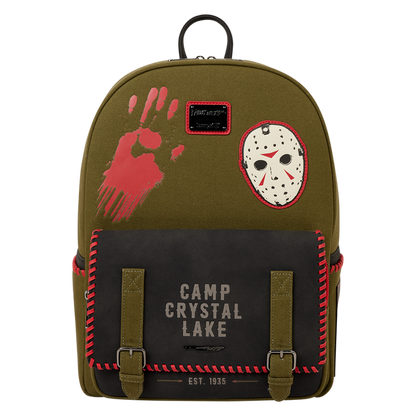 Loungefly Friday the 13th - Camp Crystal Lake Canvas Glow Full Size Backpack