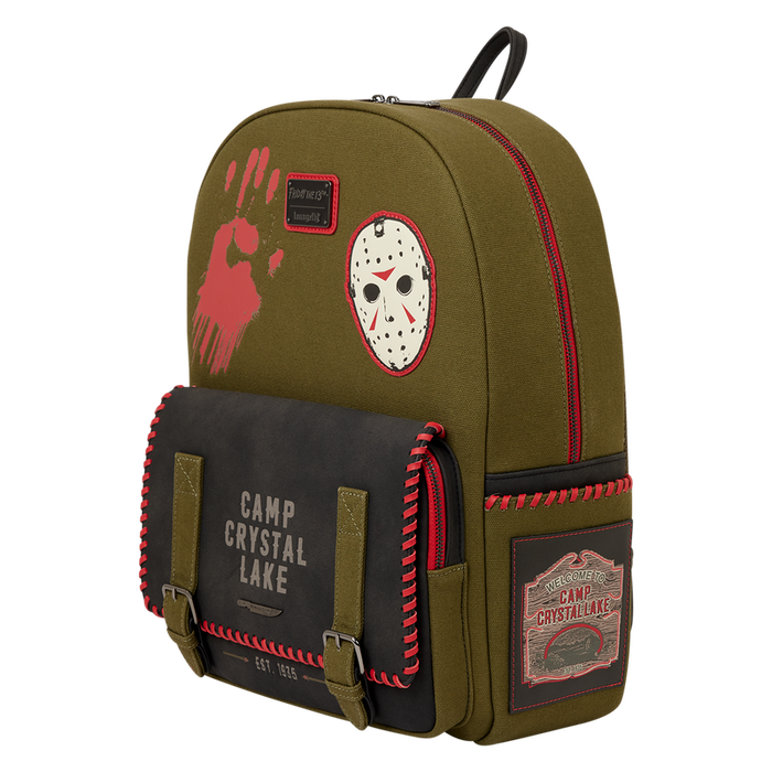 Loungefly Friday the 13th - Camp Crystal Lake Canvas Glow Full Size Backpack