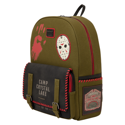 Loungefly Friday the 13th - Camp Crystal Lake Canvas Glow Full Size Backpack