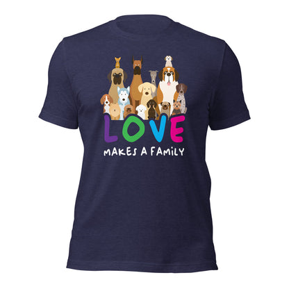 Love Makes a Family Unisex T-Shirt - Navy