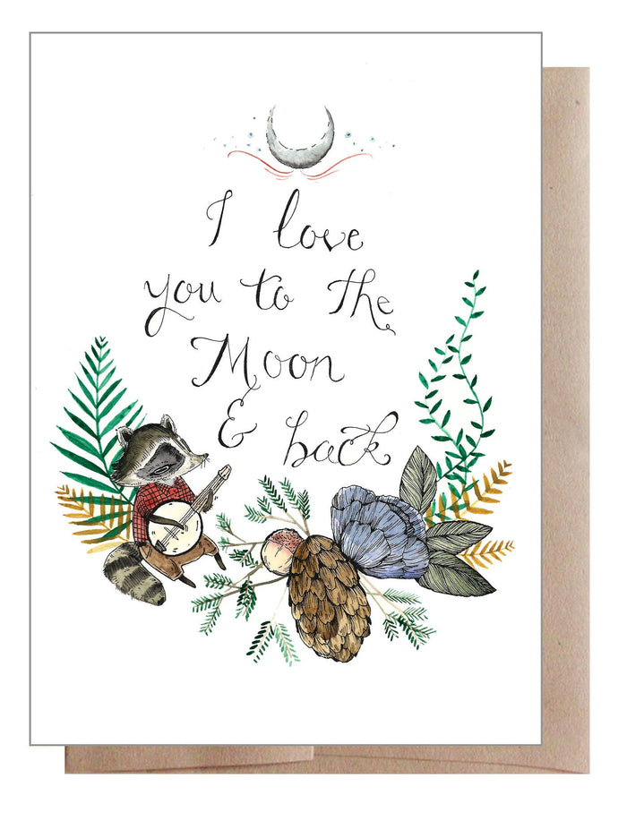 Love You To The Moon Greeting Card