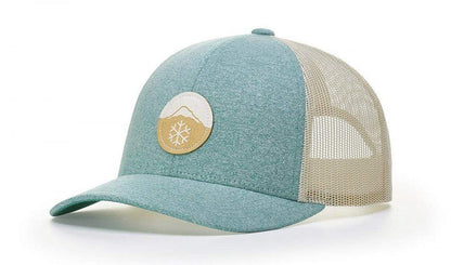 Green Teal Heather/Birch Custom Low Pro Heather Trucker Hat - Corporate Gifts