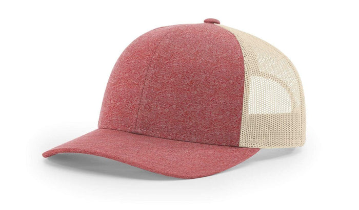 Red Heather/Birch Custom Low Pro Heather Trucker Hat - Corporate Gifts