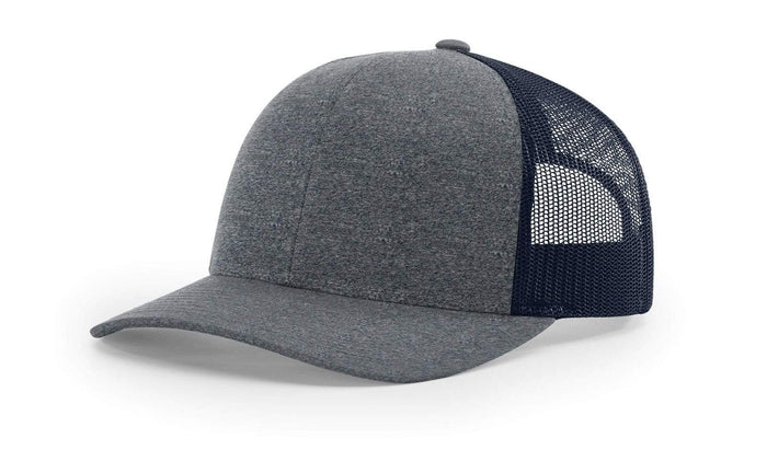 Navy Heather/Navy Custom Low Pro Heather Trucker Hat - Corporate Gifts