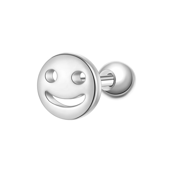 Lucky Face-Piercing silber