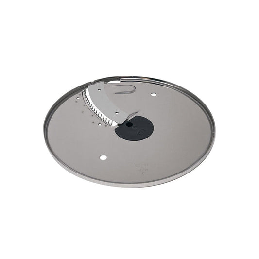 Stainless steel Magimix tagliatelle fine julienne disc on a white background